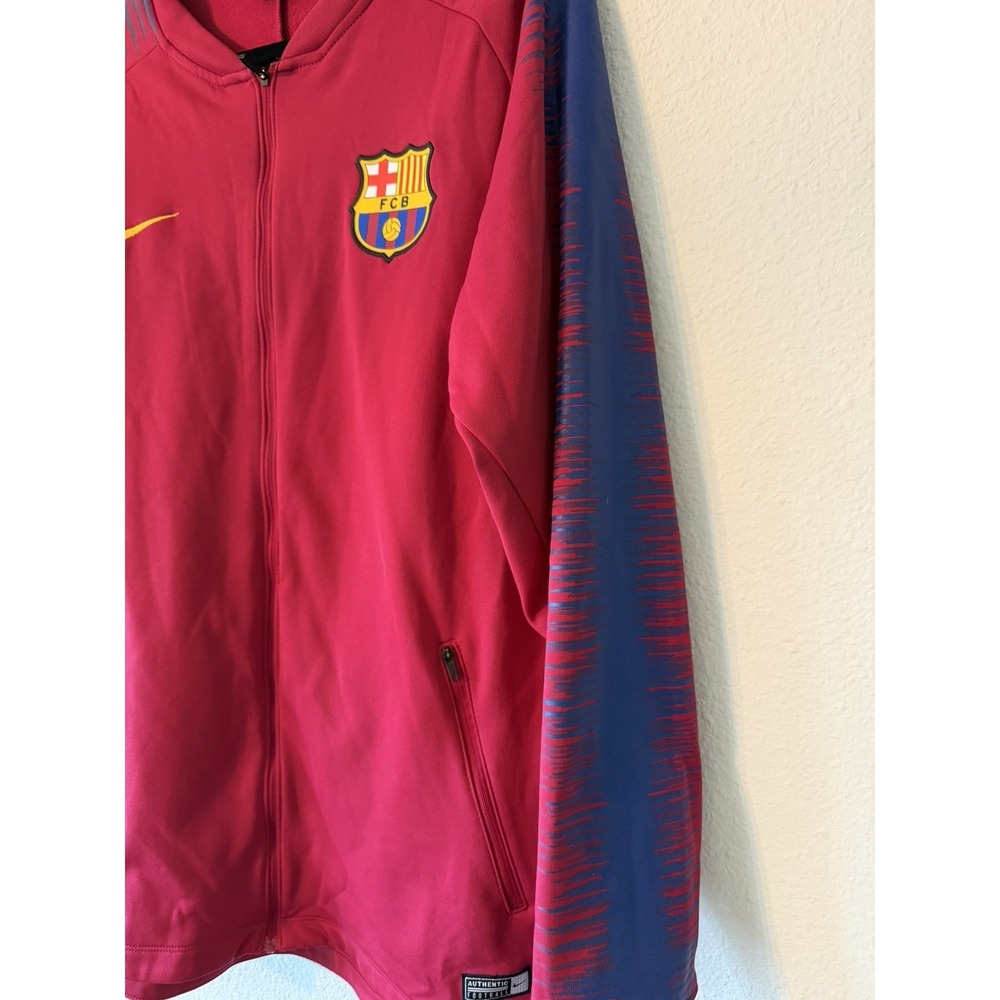 BARCELONA NIKE 2018/2019 FOOTBALL TRAINING ANTHEM TRACK TOP SIZE L Soccer - Picture 2 of 9
